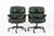 Pair Green Leather Time Life Office Chairs by Eames for Herman Miller 1996 For Sale - Image 12 of 12