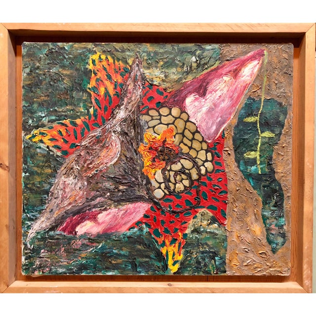 Homare Ikeda, Abstract Vibrant Oil Painting Japanese American Artist Denver Colorado For Sale