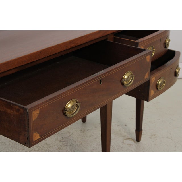 18th Century Antique 18th Century George III Mahogany Inlaid Sideboard Server For Sale - Image 5 of 18