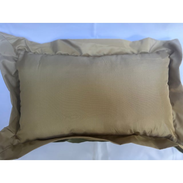 Pillow With 18th Century Tapestry Depicting a Man Figure For Sale - Image 9 of 9