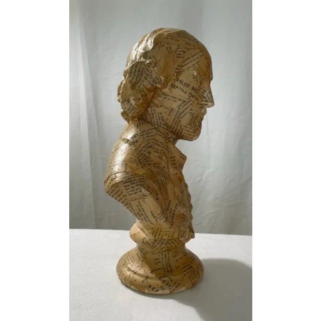 Figurative Vintage Boho Chic Bust of Shakespeare For Sale - Image 3 of 7