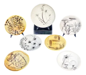 Plates from Atelier Madoura, Set of 7
