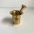 Early 20th Century Vintage Brass Mortar & Pestle Apothecary Spice Crusher Small Petite Miniature Size For Sale - Image 5 of 10
