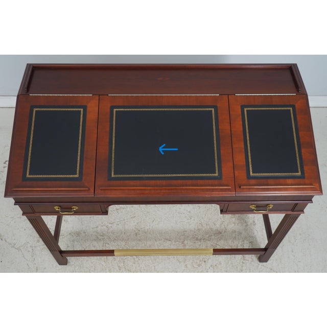 Jofco Mahogany Inlaid Bankers Architects Desk For Sale In Philadelphia - Image 6 of 18