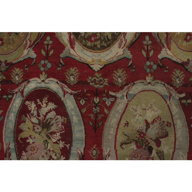 Antique Karabagh Rug With Rose Cartouches and Ornate Black Border - Rug & Kilim For Sale In New York - Image 6 of 7