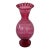 Vintage Fenton Cranberry Coin Dot Vase With Ruffled Rim 10.5” For Sale