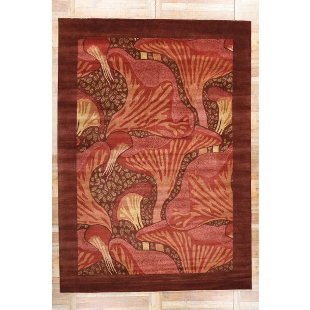 Organic Modern Moser Mushroom Biophilic Rug - 09'10 X 13'10. For Sale - Image 9 of 9