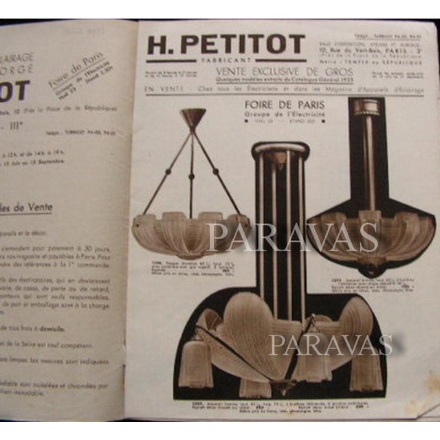French Art Deco Chandelier by Petitot 1930 France For Sale - Image 13 of 13