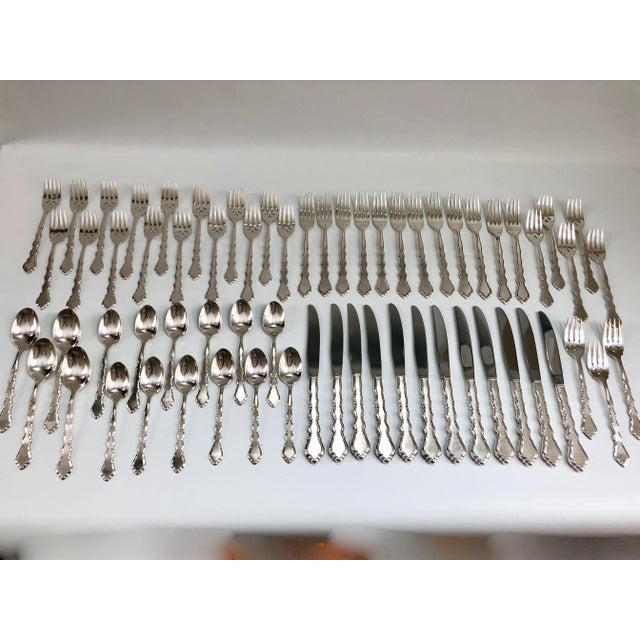 Vintage Oneida "Duet" Community Silverplate Flatware Service - Set of 64 For Sale - Image 11 of 13