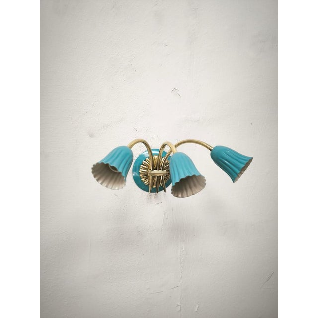 Contemporary Sputnik Wall Light from Tre Luci, 1940s For Sale - Image 3 of 11