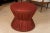 Mid-Century Modern Hourglass Stool With Embossed Printed Cotton Upholstery For Sale - Image 3 of 7
