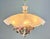 1950’s Italian Tole Chandelier With Murano Glass Shade Porcelain Flowers For Sale - Image 10 of 12