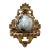 Antique French Gilt Wood Clock Case W/Mirrored Convex Glass Finish For Sale