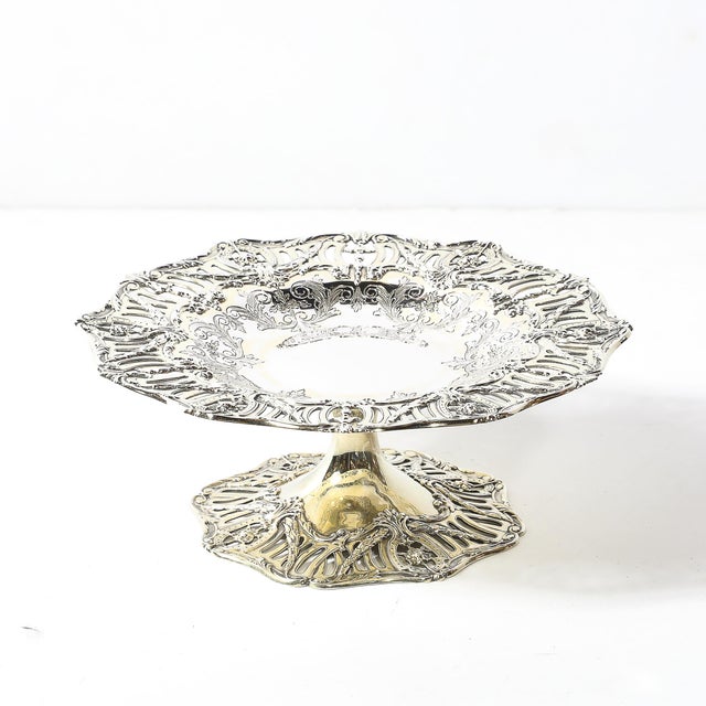 1900s Aesthetic Movement Sterling Silver & Gold Washed Taza Signed Hardy & Hayes Co. For Sale In New York - Image 6 of 18