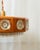 Brown 1960s Carl Fagerlund for Orrefors Teak & Glass Chandelier For Sale - Image 8 of 9