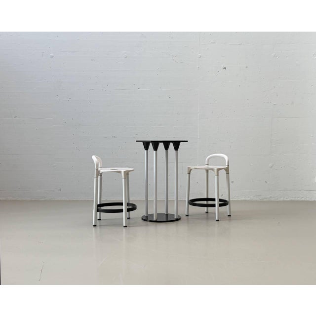 Postmodern Vintage Standing Table with Polo Bar Stools by Anna Castelli Ferrieri for Kartell, Italy, 1980s, Set of 3 For Sale - Image 3 of 16