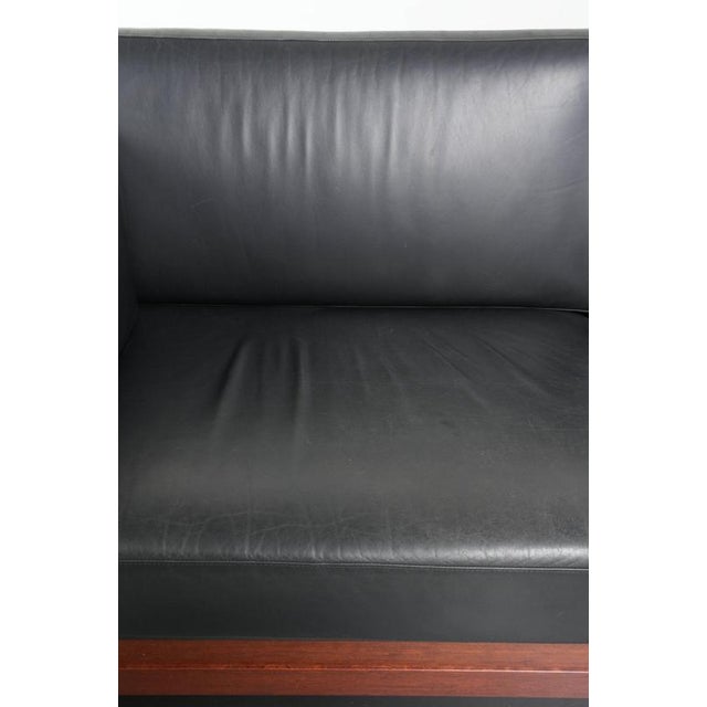 Art Deco Black Cowhide Leather and Wood 3-Seater Sofas from Schuitema, Set of 2 For Sale - Image 6 of 18
