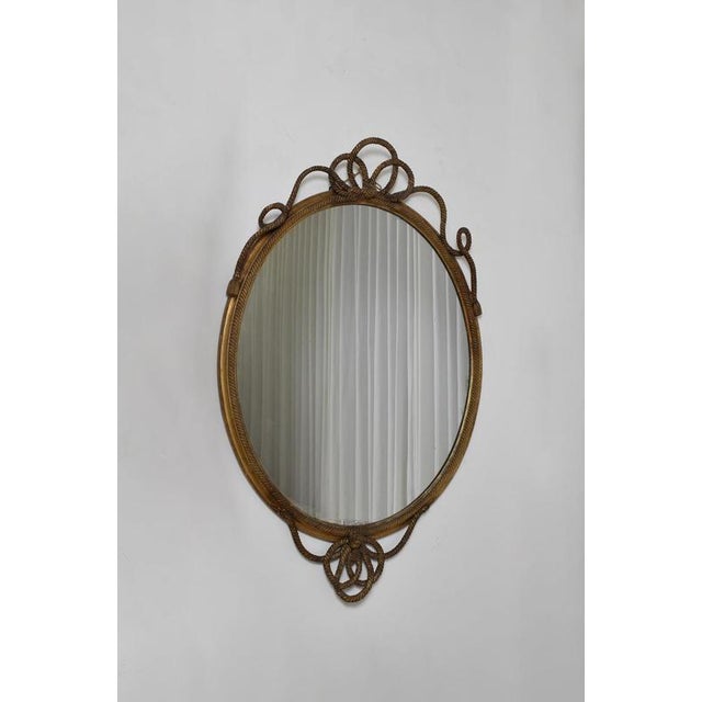 Oval Trimmings and Pompoms Mirror For Sale - Image 6 of 6