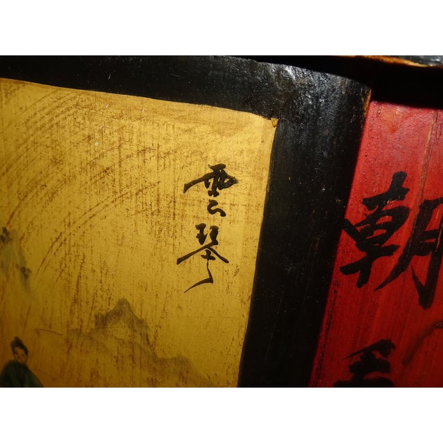 Antique Small Mongolian Chest With Drawers Oriental Asian Style Signed For Sale - Image 14 of 14