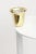 Mid Century Modern Parzinger Style Brass & White Lacquered Metal Tall Table Lamp, Restored For Sale - Image 9 of 11
