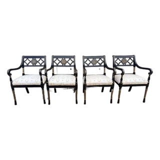 Century Furniture Late 20th Century Regency-Style Armchairs, Set of Four For Sale