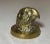 Antique Figural Solid Brass Figural Parrot Bird Glass Eyes Paperweight Statue For Sale - Image 11 of 12