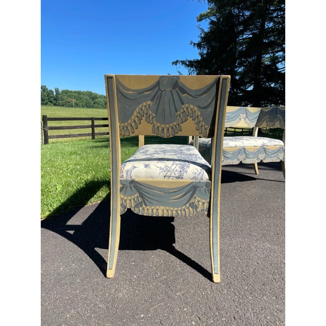 Gustavian Style Painted Swedish Settees - a Pair For Sale - Image 4 of 13