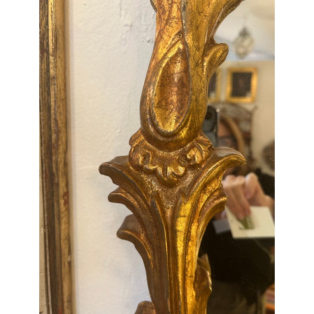 Vintage Giltwood Oval Wall Mirror For Sale In Philadelphia - Image 6 of 8