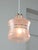 Mid-Century Modern Vintage Italian Chrome and Pink Glass Pendant Lamp For Sale - Image 3 of 17