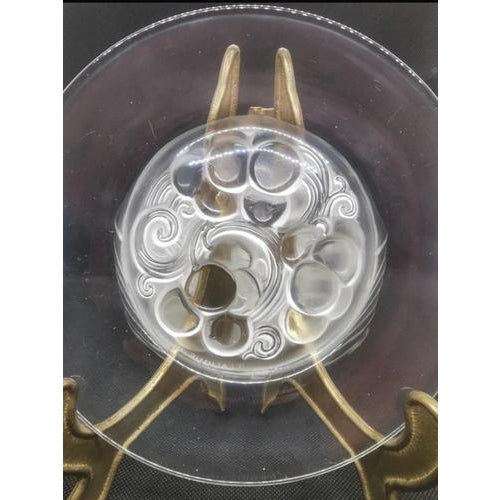 Art Deco Marienthal Brunch or Dessert Glass Plates by Rene Lalique, France, 1927, Set of 2 For Sale - Image 9 of 10