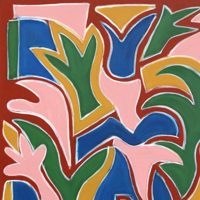 Harrison Gilman's large original artworks begin with a layer of fast-paced gestural abstraction followed by organic shapes...