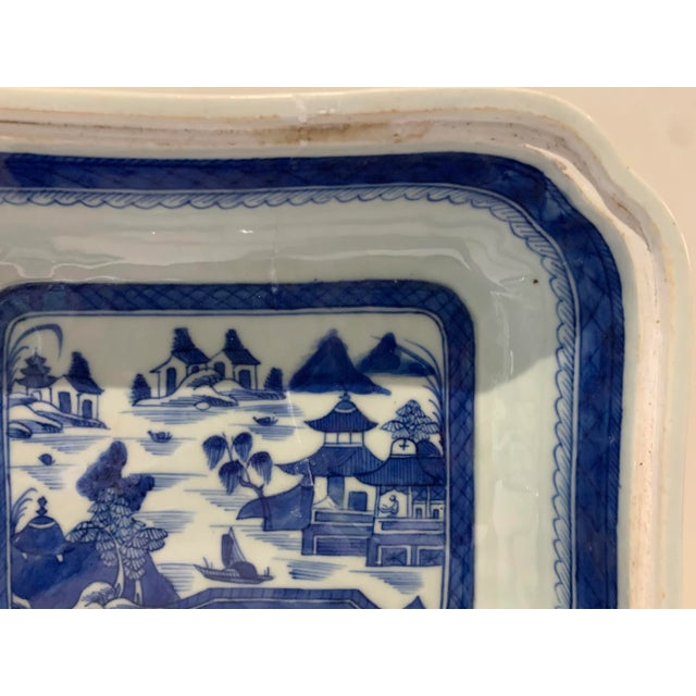 18th Century Antique Chinese Canton Blue & White Porcelain Tureen-Qianlong For Sale In Charlotte - Image 6 of 12