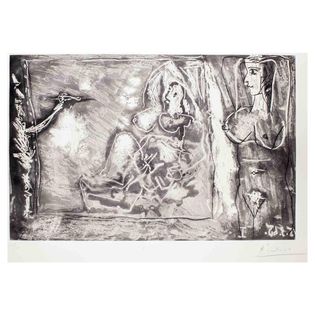 Pablo Picasso, Dans l'Atelier, Etching, 1965 For Sale
