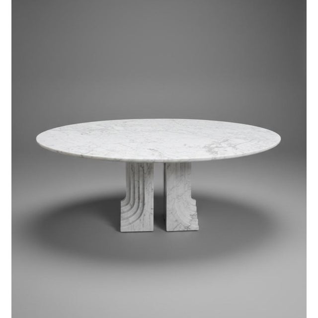 Samo Carrara Marble Dining Table by Carlo Scarpa for Simon, 1970s For Sale - Image 12 of 12