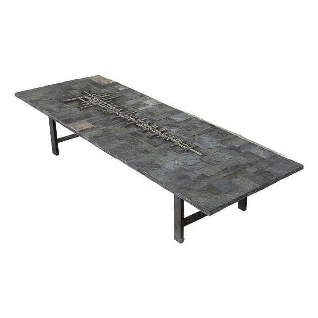 Brutalist Brazilian Stone Coffee Table by Pia Manu, 1960 For Sale