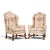 Baker Stately Homes Collection Mahogany Winged Throne Chairs - Pair Each chair measures: 38 wide x 39 deep x 55 high, with...