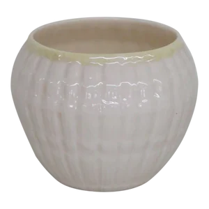 Belleek Ireland Porcelain Limpet Pattern White Yellow Luster Sugar Bowl