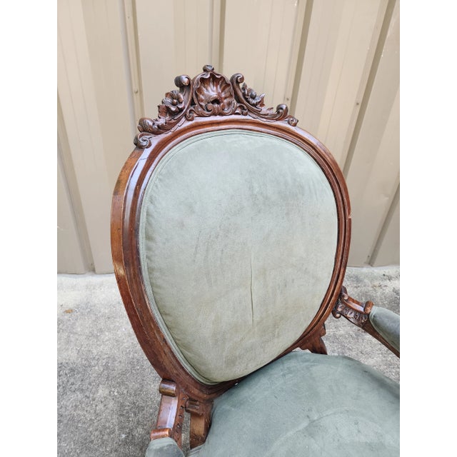Green Victorian Armchair For Sale - Image 12 of 13