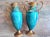Superbe Pair of vases, blue and green glazed faiance and bronze mounted, in the style of Paul Millet at Sevres, Period:...