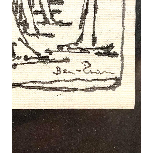 Expressionism Ben-Zion Weinman, Expressionist Miniature Drawing Wheat Stalks American Modernist Ben Zion WPA, c.1950's For Sale - Image 3 of 5