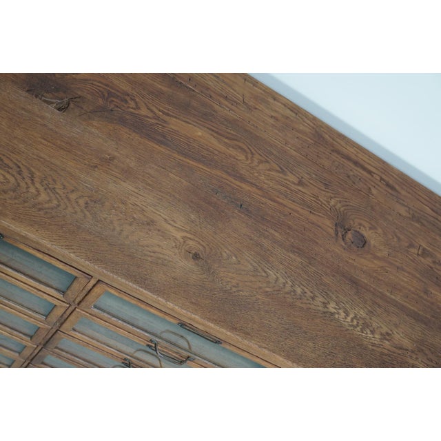 Vintage Dutch Oak Haberdashery Shop Cabinet, 1930s For Sale - Image 14 of 18