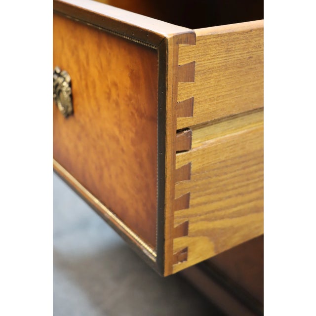 Brown Louis XV Cherry & Burlwood Commode For Sale - Image 8 of 9