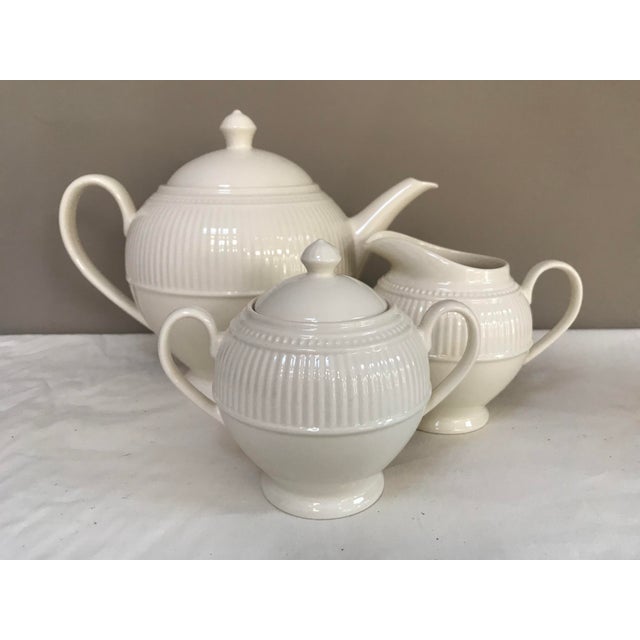 Wedgwood “Windsor”, Cream Colored Tea Serving Set, 5 Pieces. Chairish