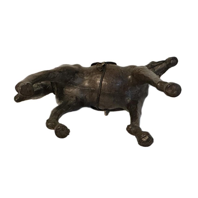 Mid 20th Century Vintage Mid Century Leather Clad Horse Figurine W/Saddle & Bridle - English Equestrian For Sale - Image 5 of 5