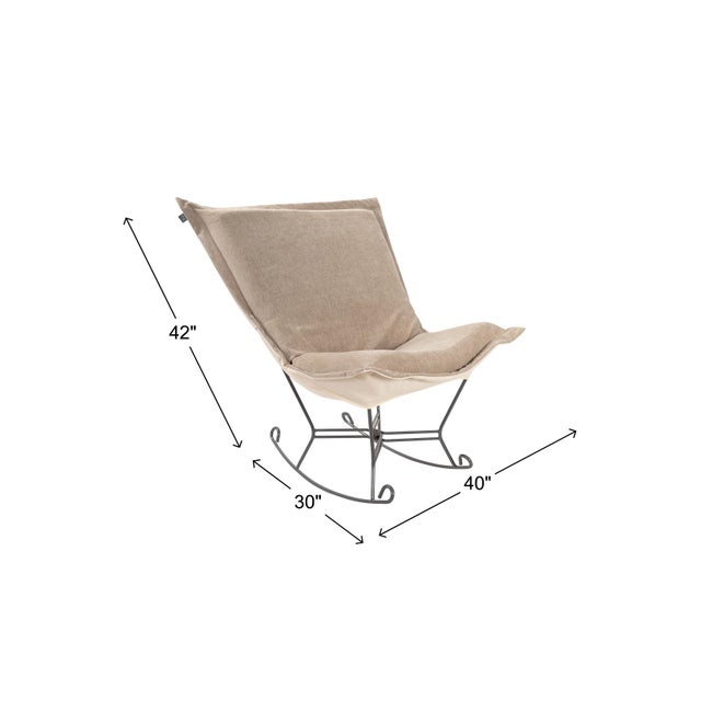 Textile Komodo Sand Puff Rocker and Frame For Sale - Image 7 of 7