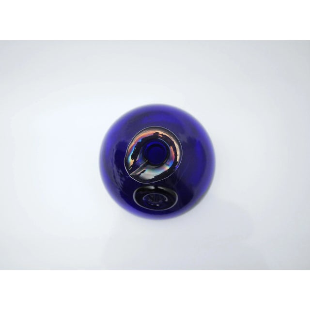 Cobalt Blue Viking Decanters and Cups by Ole Winther for Holmegaard Glasswork, 1962, Set of 5 For Sale - Image 7 of 11