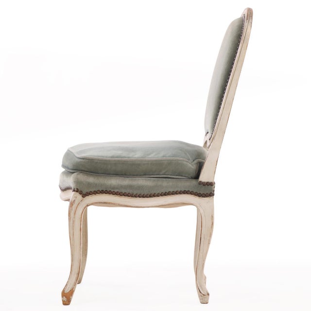 French Set of 8 French Louis XV Style Painted Side Chairs, C. 1910 For Sale - Image 3 of 7
