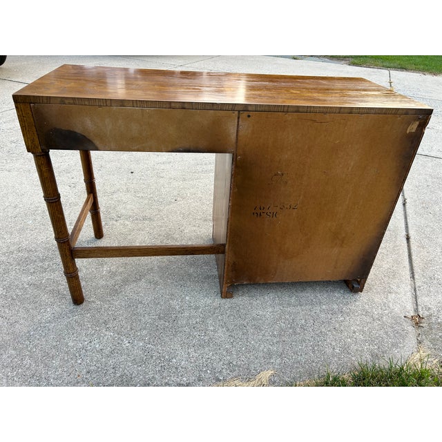 Mid Century Campaign Style Desk by Dixie Furniture For Sale - Image 11 of 12