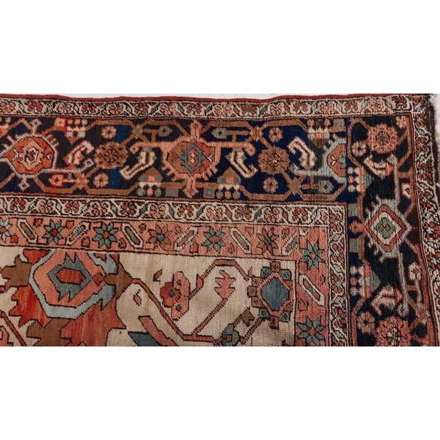 Textile 1920s Persian Heriz Rug For Sale - Image 7 of 7