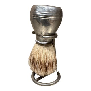 Antique Sheffield England Shaving Brush on Stand Crabtree & Evelyn For Sale